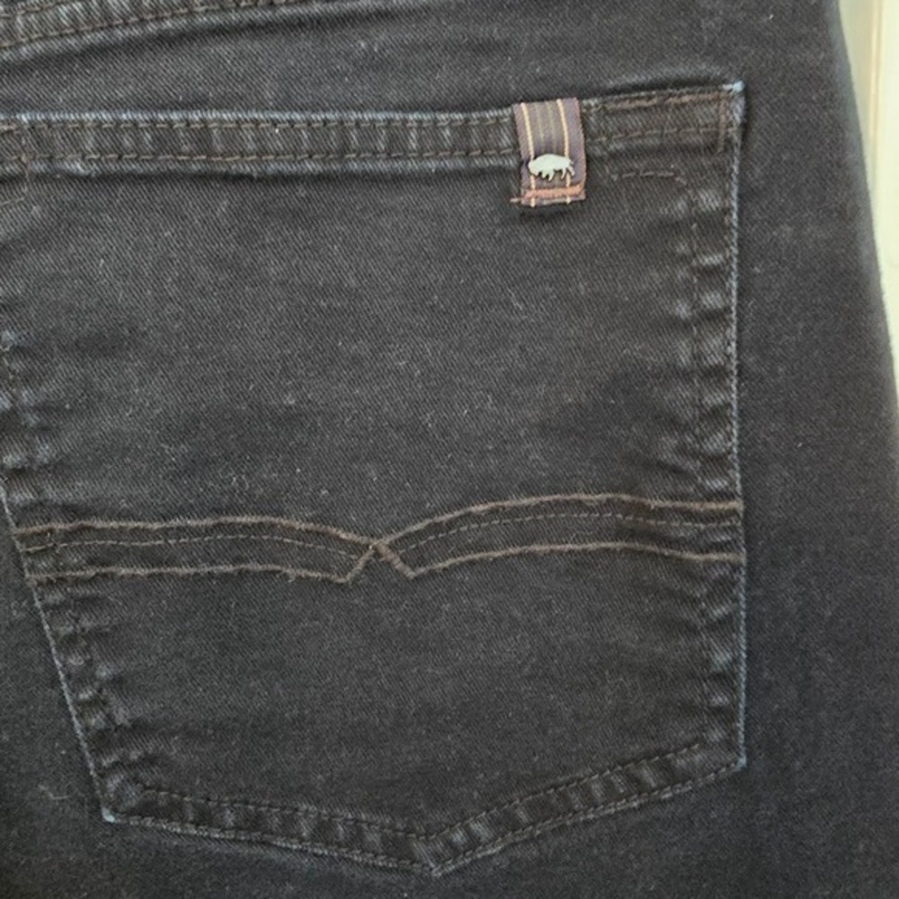 Buffalo David Bitton SAM-X Mens Slim Straight Stretch Black Jeans 38x30 - Picture 7 of 11